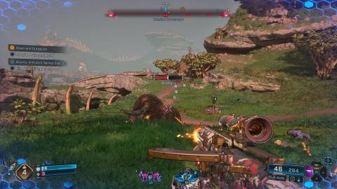 Shooting enemies with a rifle in Borderlands 4 (2025)