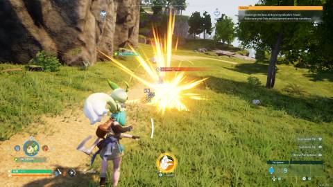 Shooting enemies with Lifmunk in Palworld (Early Access)