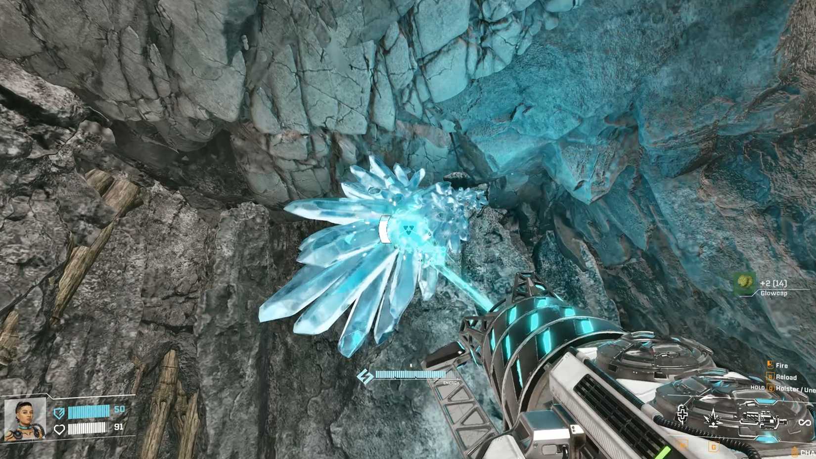 Shooting quartz ore in StarRupture