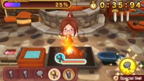 Smithing in Fantasy Life (3DS)