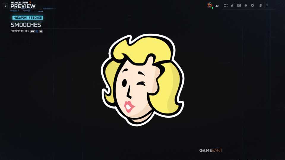 Smooches (Sticker) - Black Ops 7