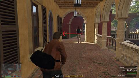 sneaking past guards