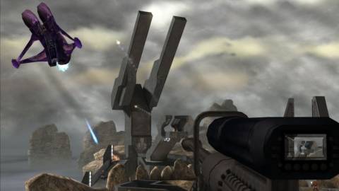 Sniping enemies in Halo 2 (2004)