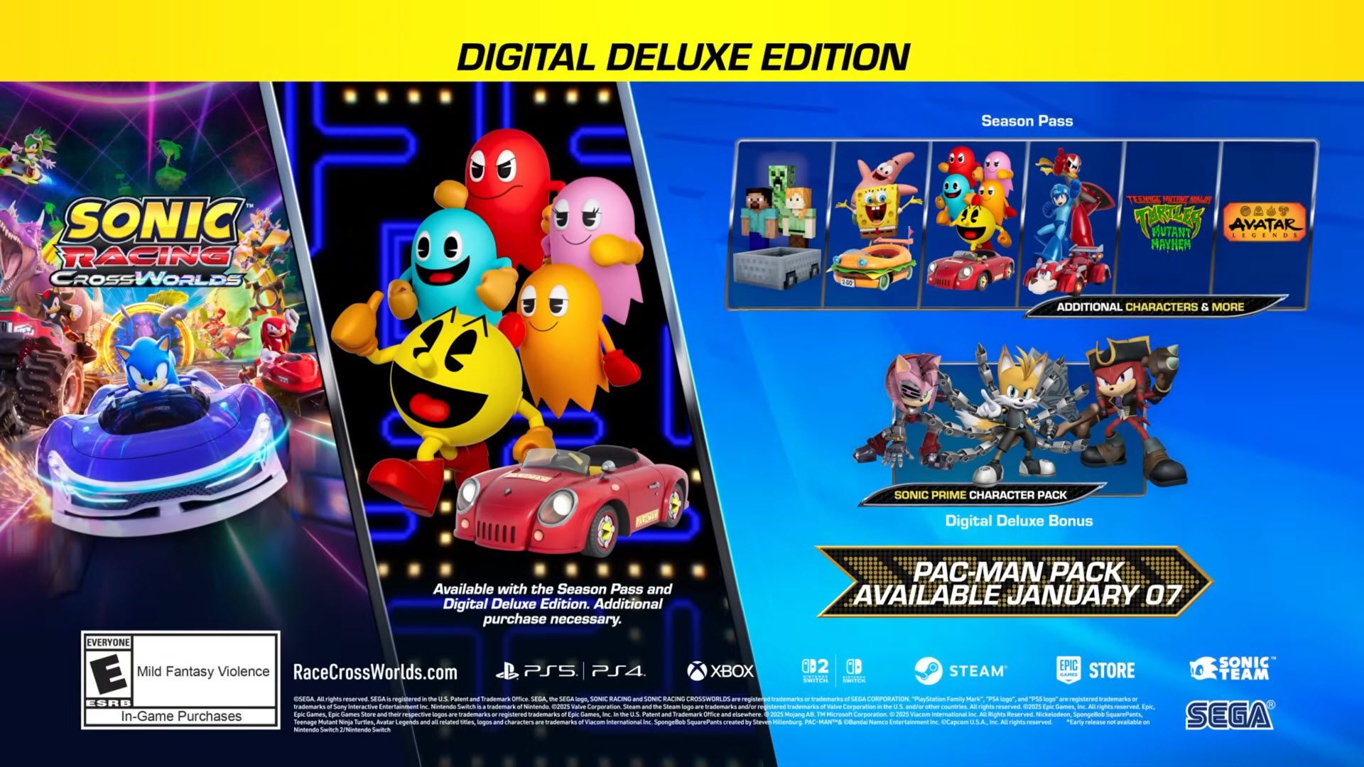 Sonic Racing: CrossWorlds Reveals New Pac-Man Content