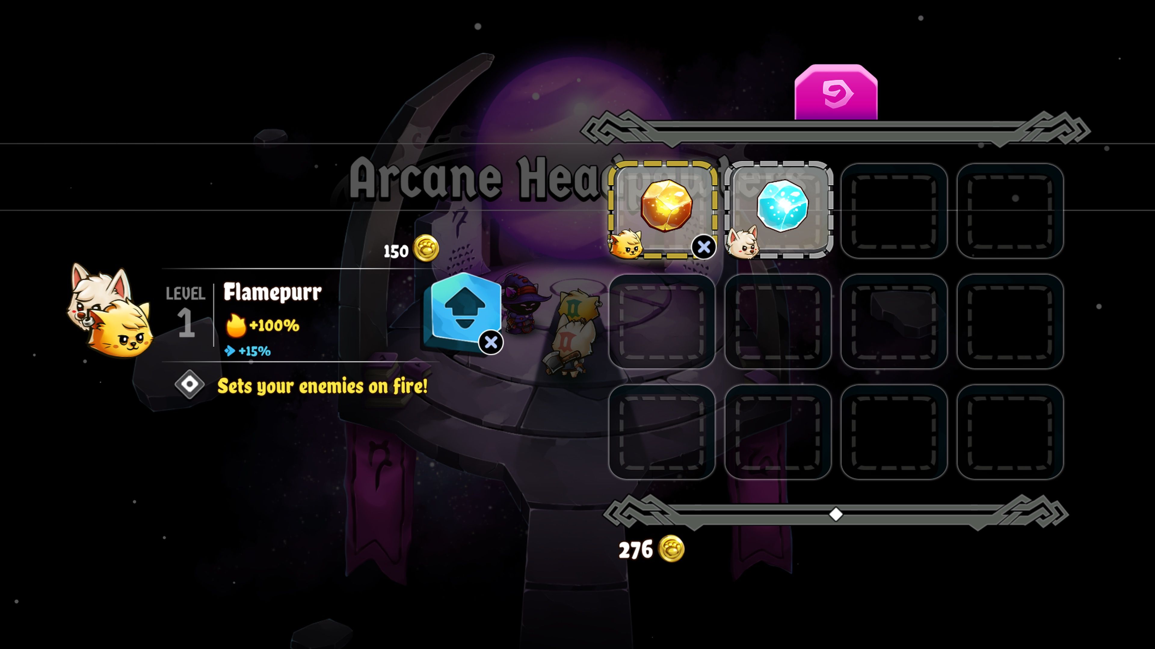 Spell menu in Cat Quest 2 (2019)