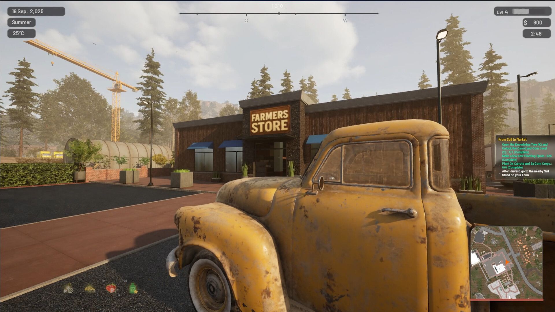 Standing Outside the Farmer's Store in Hillshade Farm