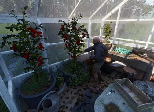 Pemain Ardem merawat kebunnya, simbol pembangunan basis dalam game