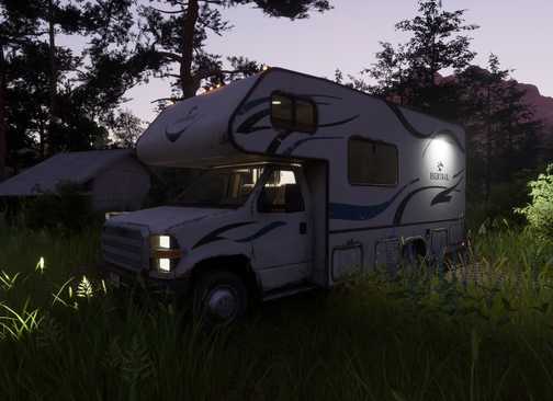 Eksterior RV di Ardem, menyoroti sistem kendaraan yang dapat diperbaiki