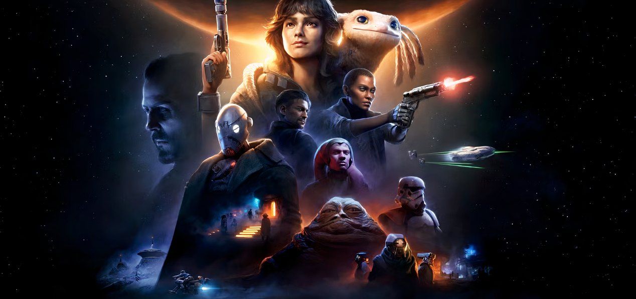 Promotional artwork for Star Wars Outlaws: Wild Card DLC, highlighting the expansion’s criminal underworld theme.