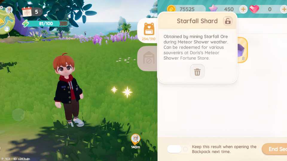 Starfall Shard in Heartopia