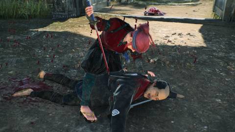 Stealth killing an enemy in Rise Of The Ronin (2024)