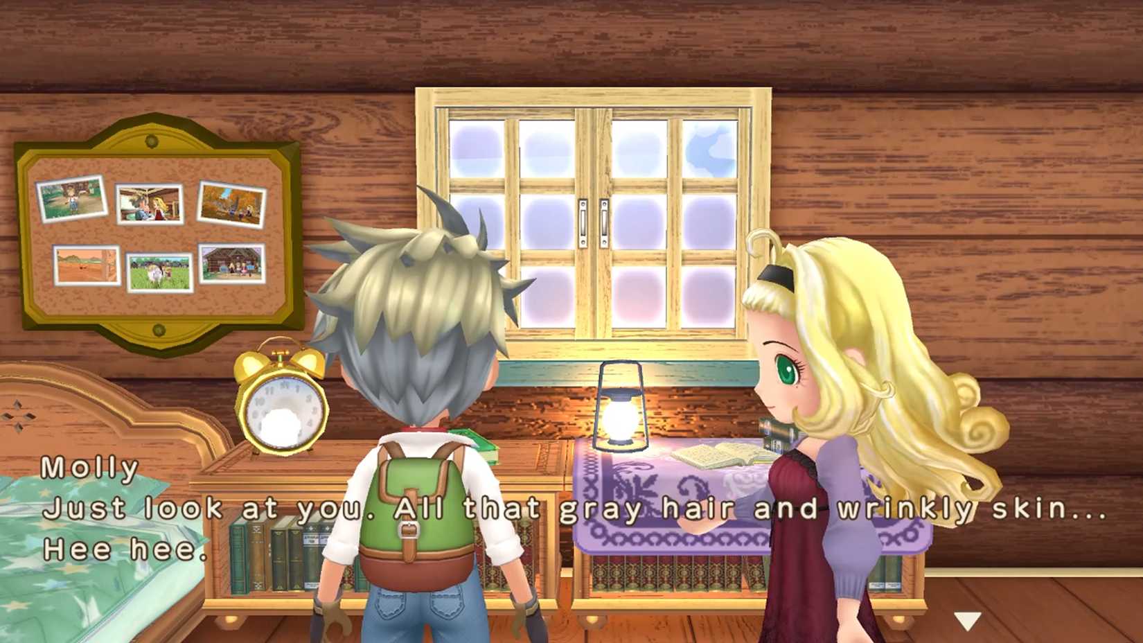 Molly comments on how the protagonist has aged in Story of Seasons: A Wonderful Life