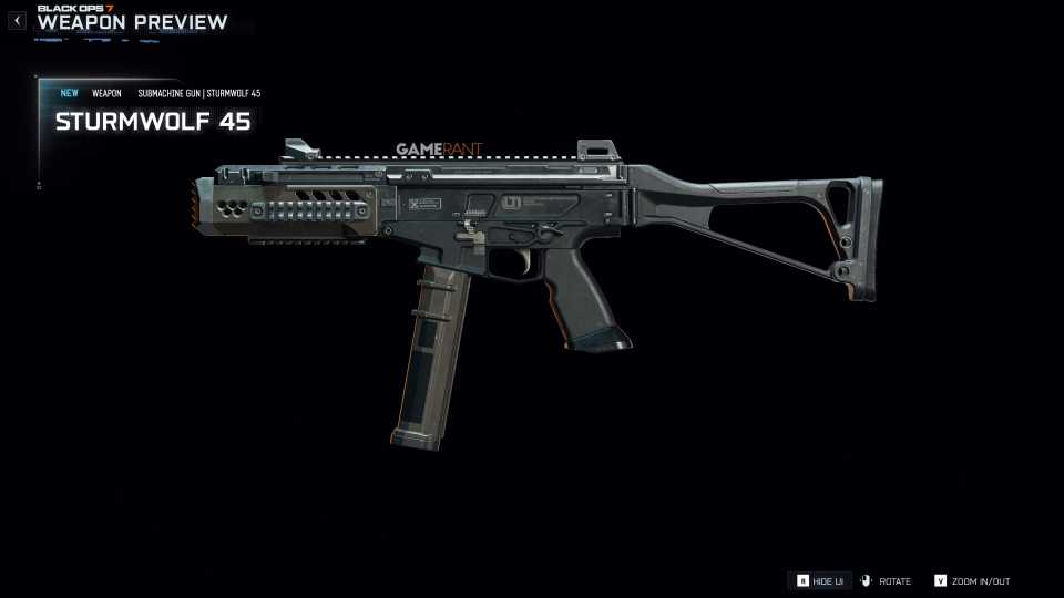Sturmwolf 45 SMG (Weapon) - Black Ops 7