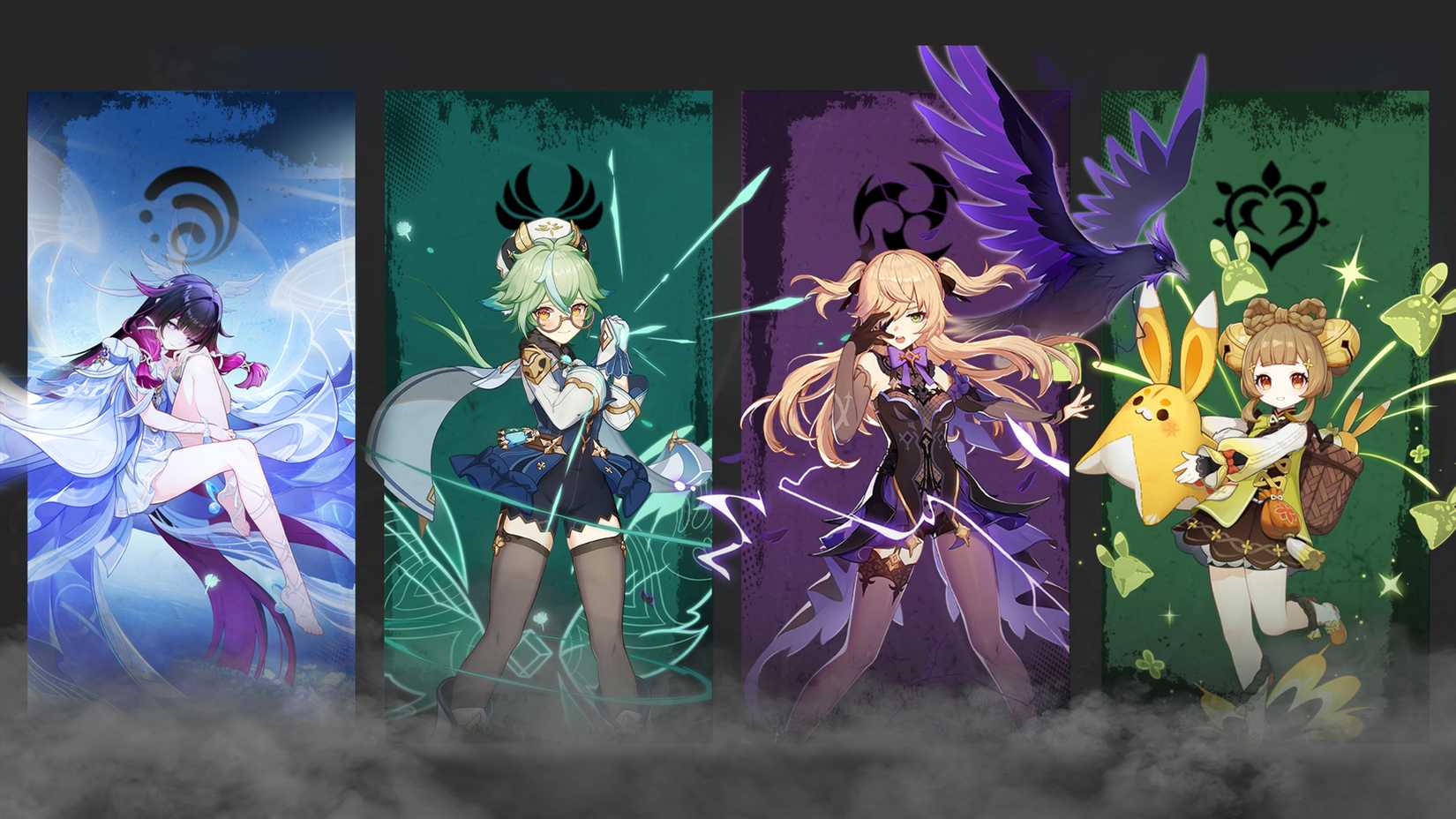 Saccharose- Fischl-Yaoyao and Columbina team in Genshin Impact