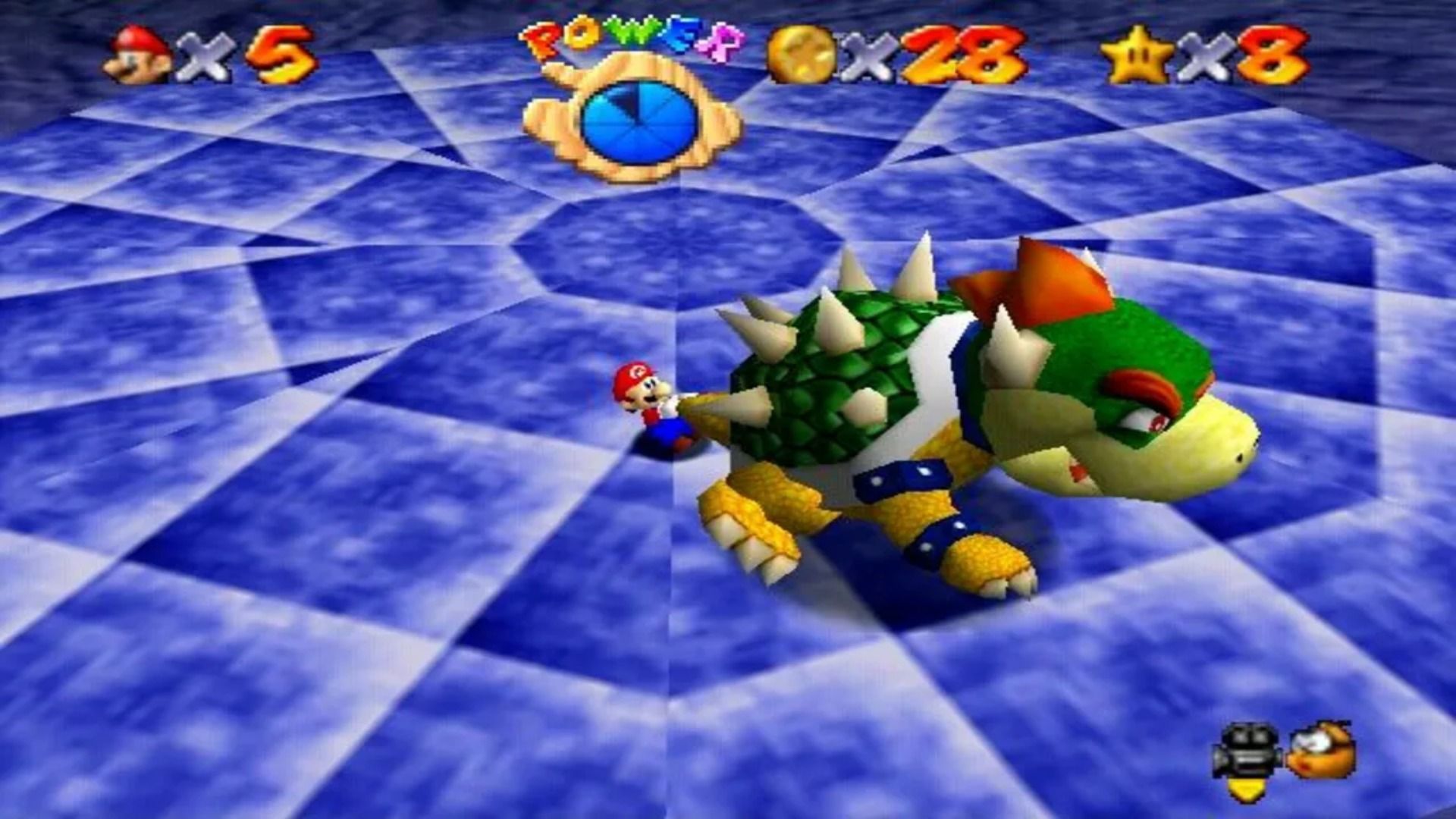 Super Mario 64 Mario Battling Bowser (1)