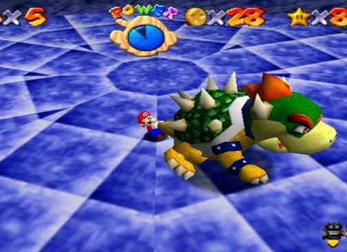 Super Mario 64 Mario Battling Bowser (1)