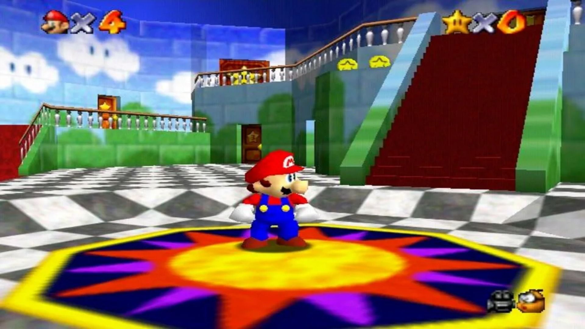Super Mario 64 Mario In Peach's Castle 