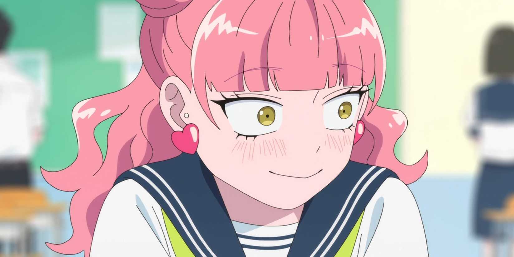 Suzuki blushes and looks to the side.