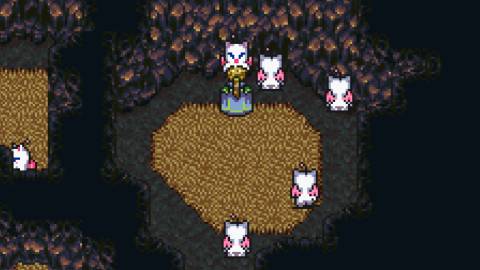 Talking to a Moogle in Final Fantasy 6 (SNES)