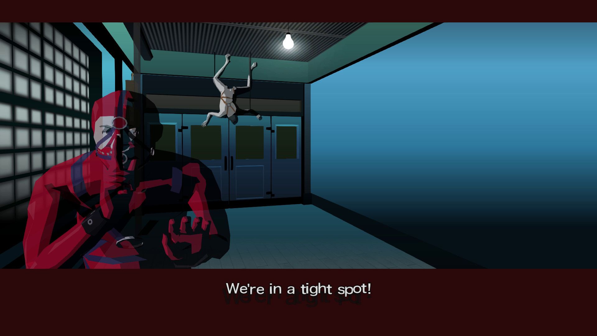 Talking to an NPC in Killer7 (2005)