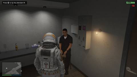 the bathroom attendant