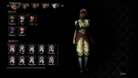 The costume menu in Clair Obscur Expedition 33 (2025)