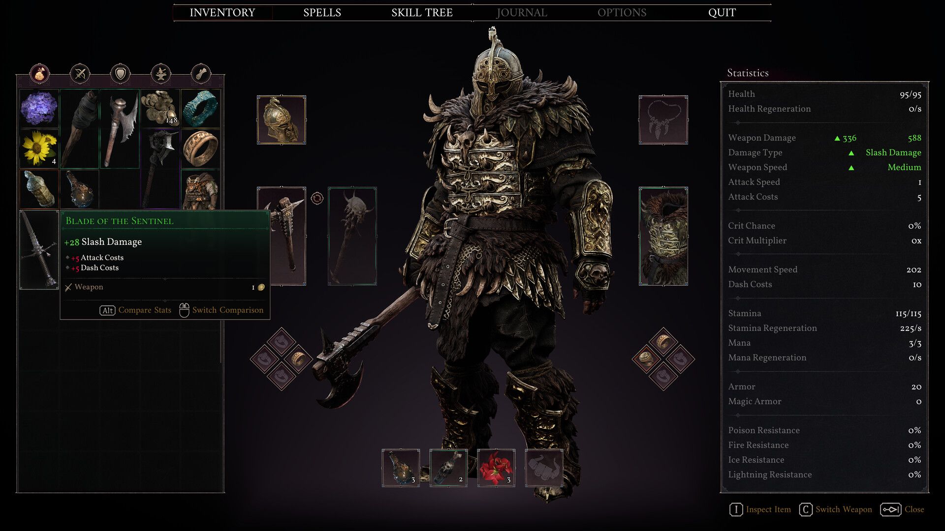 The gear menu in Fatekeeper (2026)