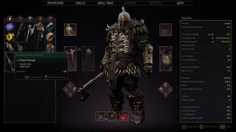 The gear menu in Fatekeeper (2026)