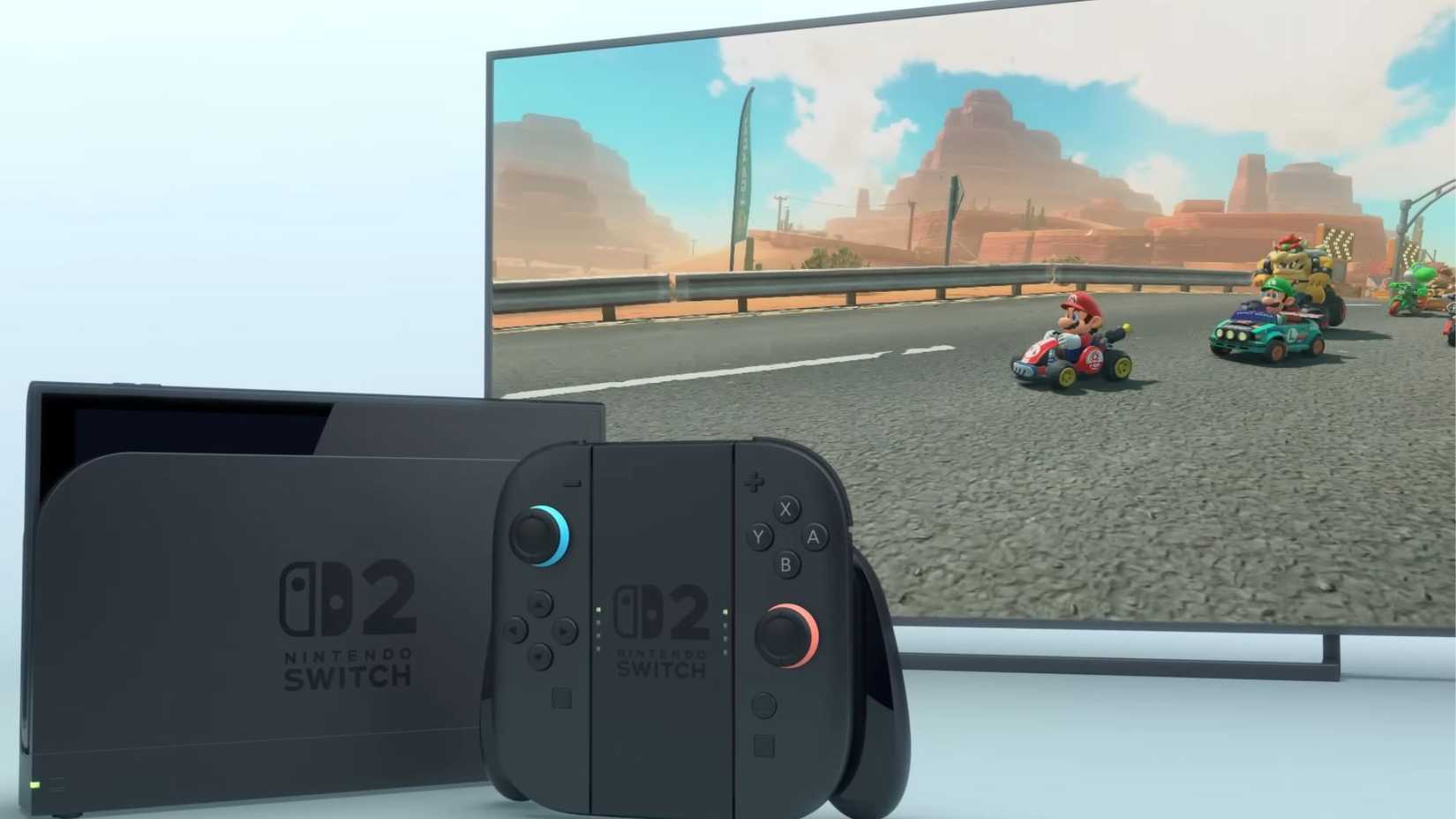The Nintendo Switch 2 in its official reveal trailer.