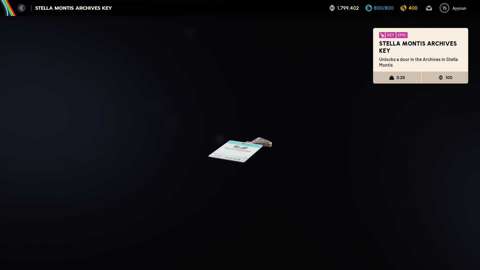 Stella Montis Archive Key ARC Riders