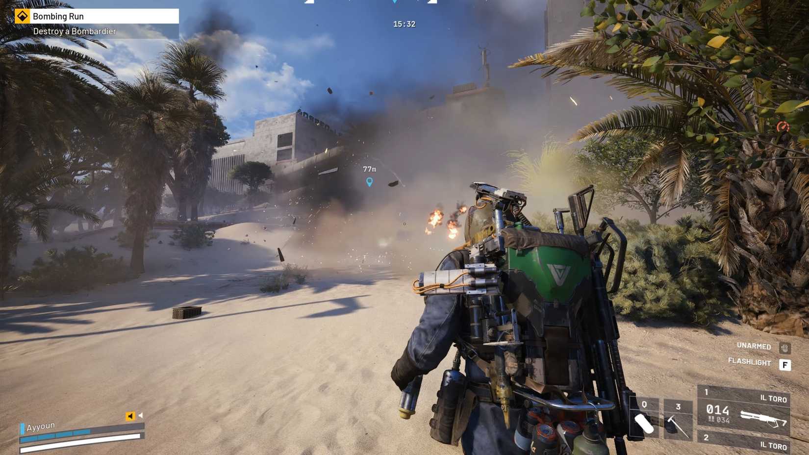 Throwing Trailblazer Grenades at Bombardier Bombing Run ARC Raiders