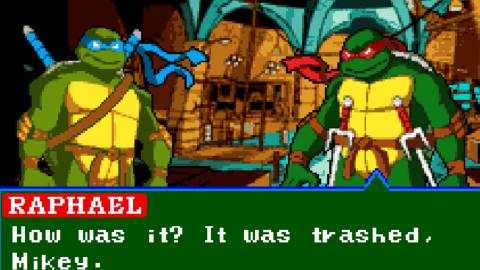 tmnt gba game leonard and raphael talking