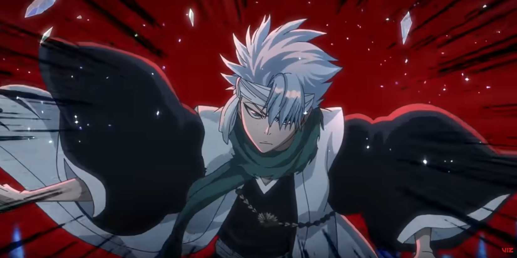 Toshiro Hitsugaya is fighting.