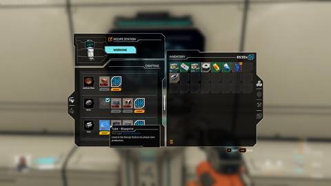 Tube Blueprint in Recipe Station