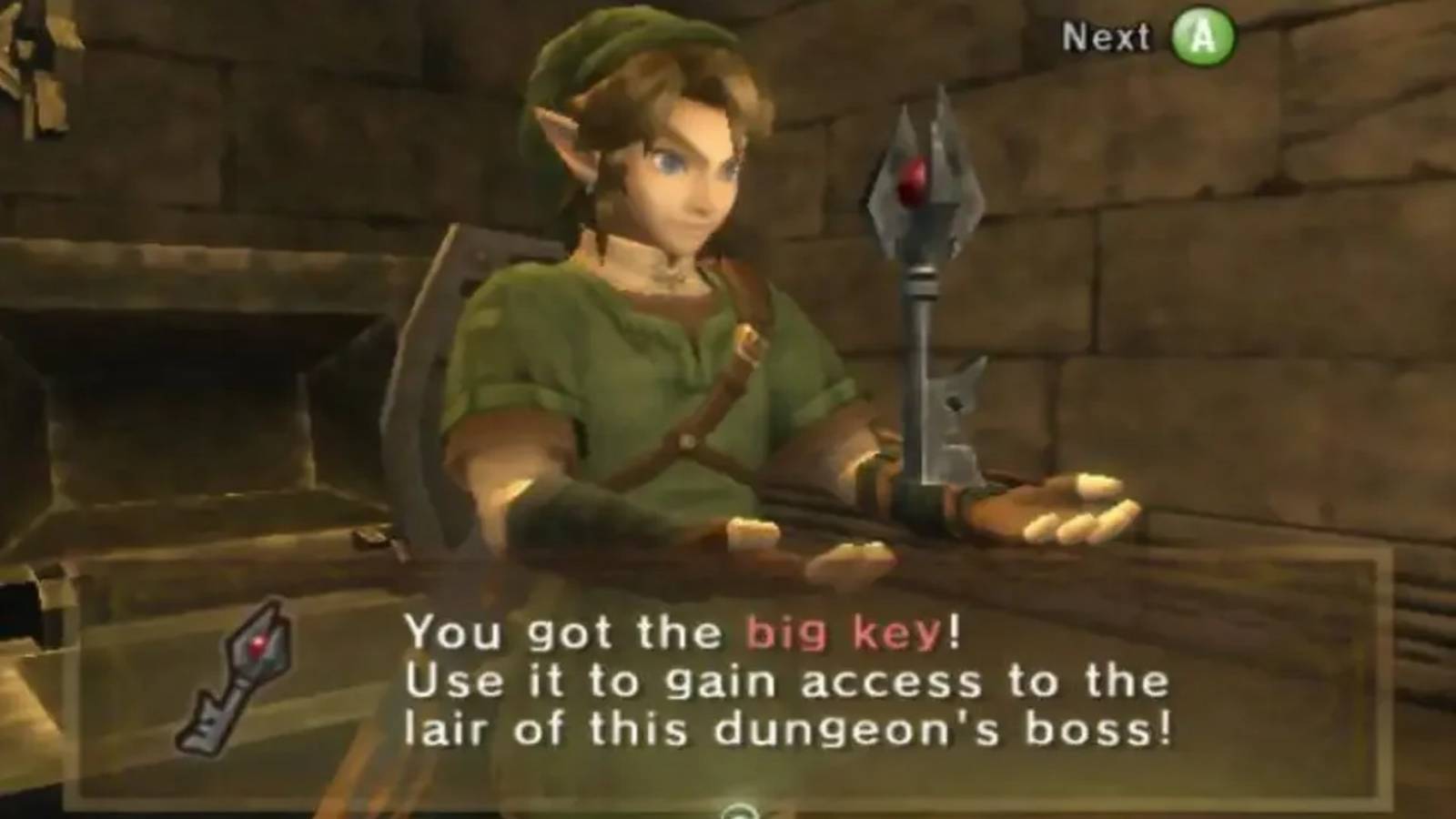 Twilight Princess Link Holds Big Key 