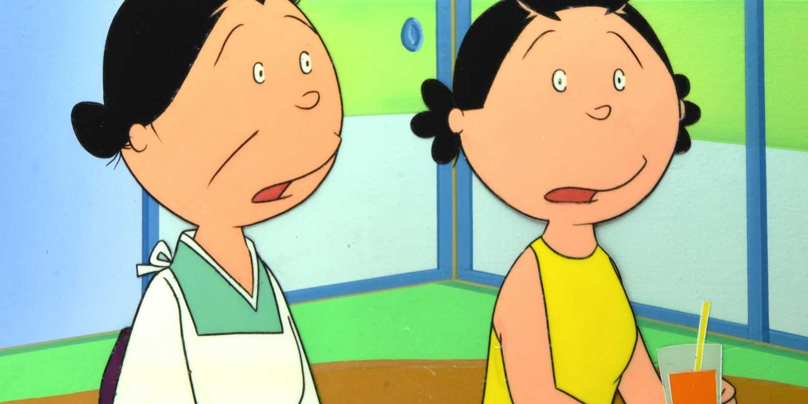 Two characters in the Sazae-san anime.