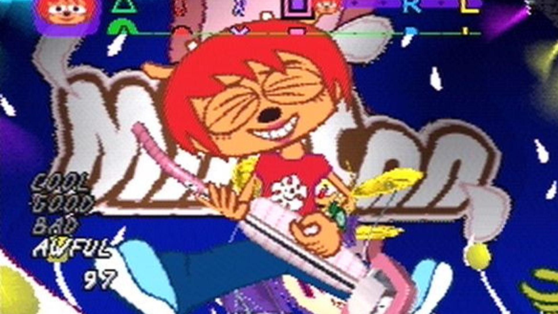 Um Jammer Lammy - Lammy playing her guitar.