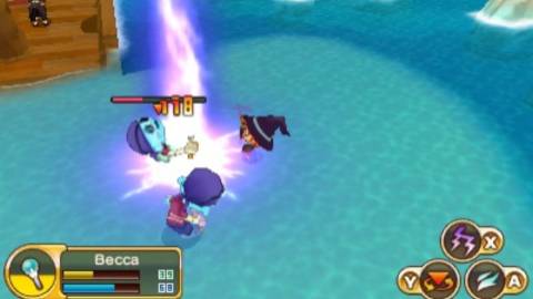 Using magic on enemies in Fantasy Life (3DS)