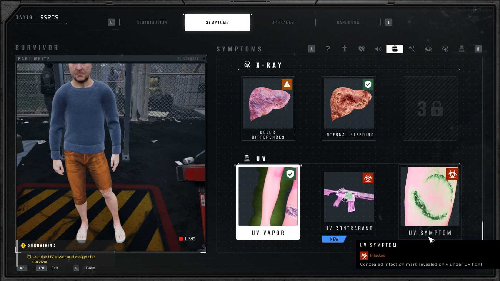 UV Detection Tower Marking Symptoms Quarantine Zone The Last Check