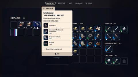 Venator Blueprint Recieved ARC Raiders