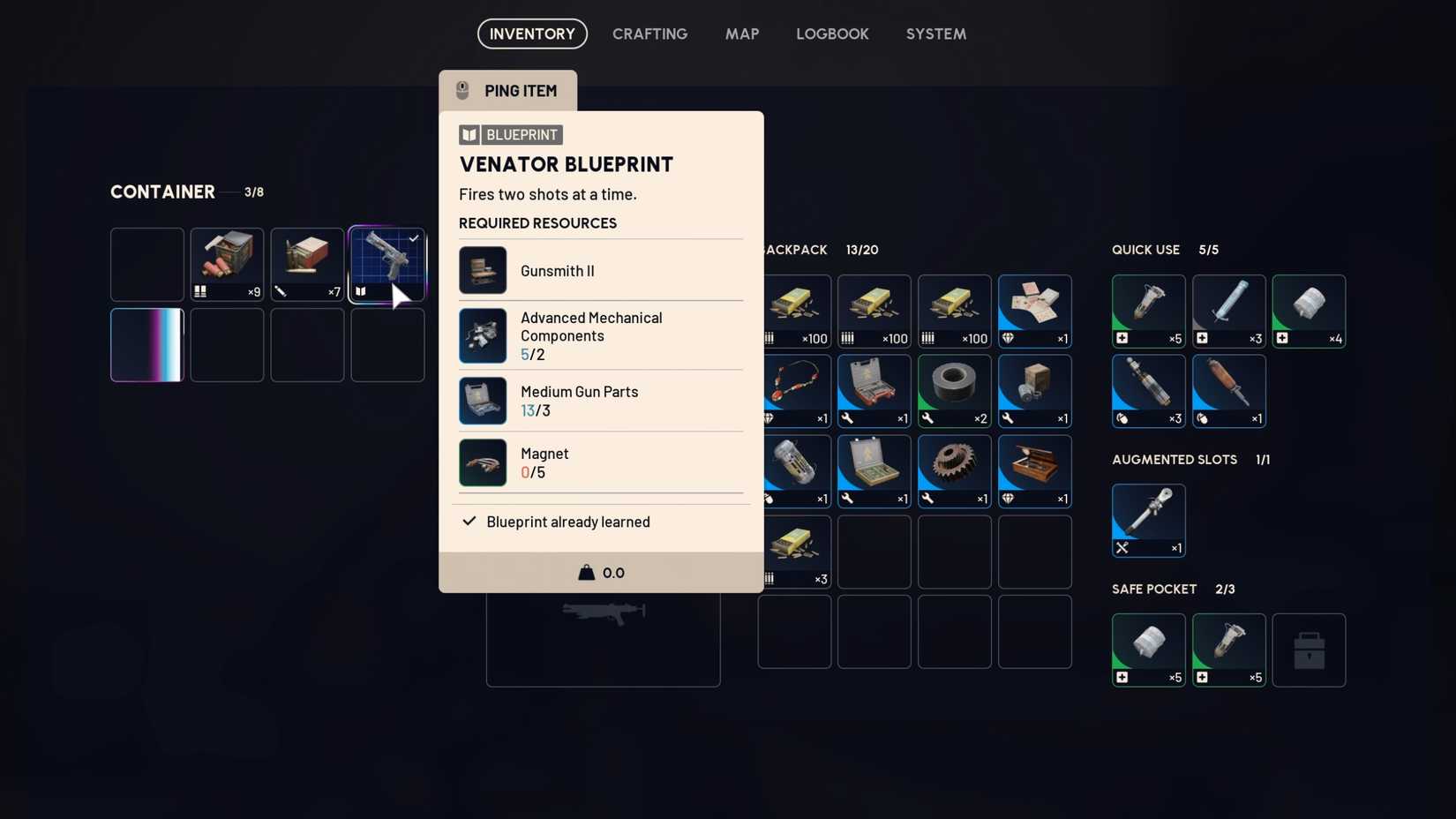 Venator Blueprint Received ARC Raiders