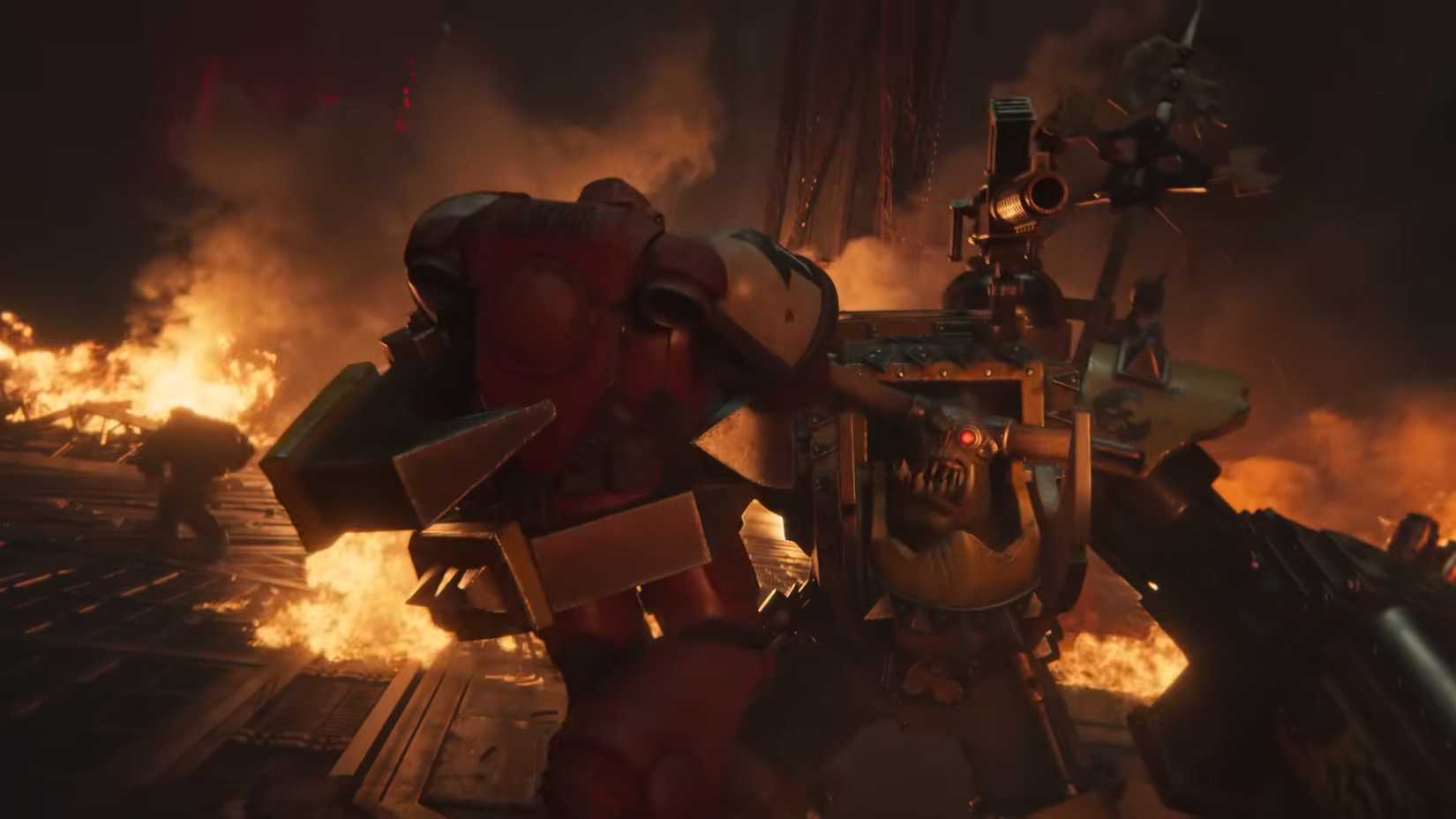 warhammer 40k dawn of war 4 ork trailer gorgutz space marine