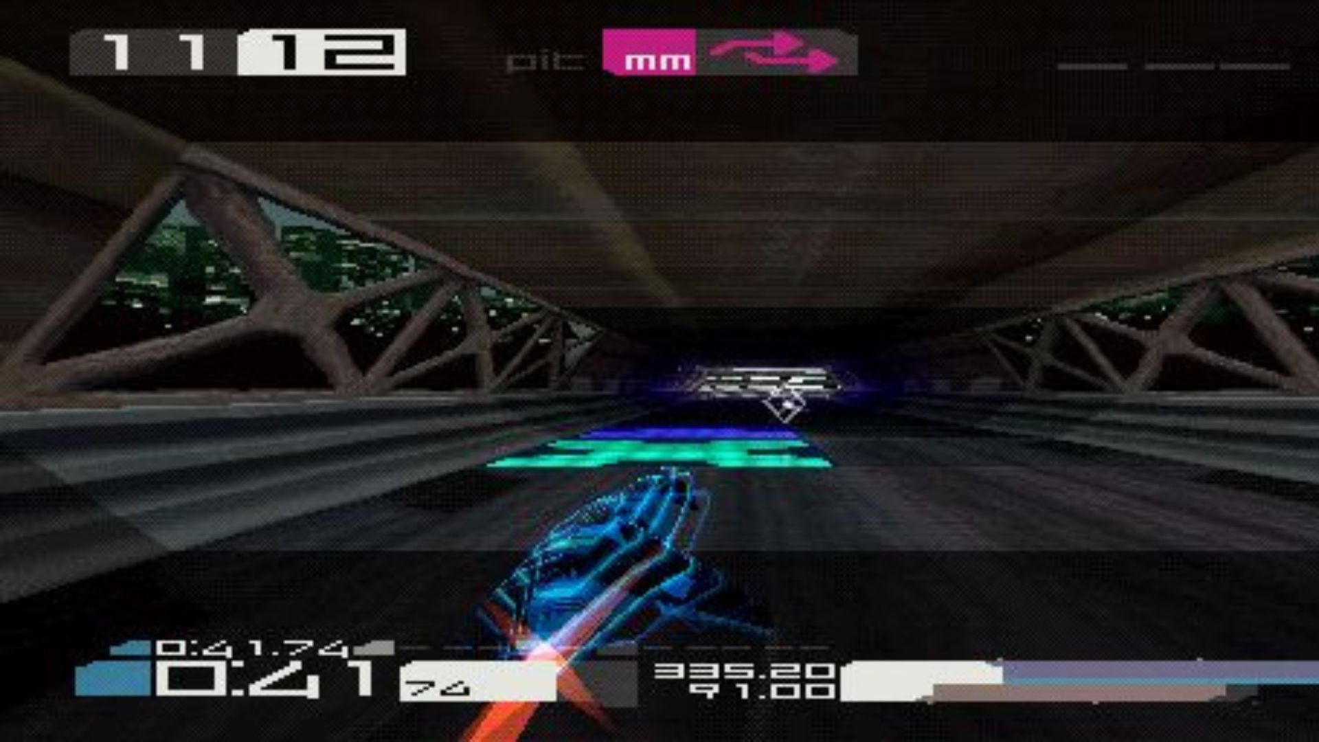 Wipeout 3 - Accelerating in the middle of a race