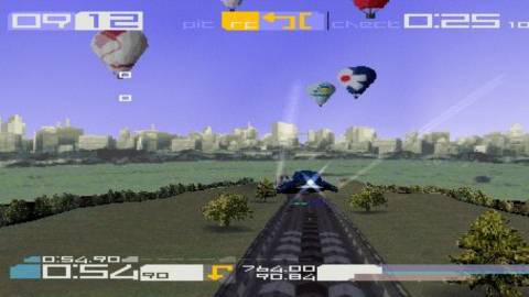 Wipeout 3 - Flying through the air in a race