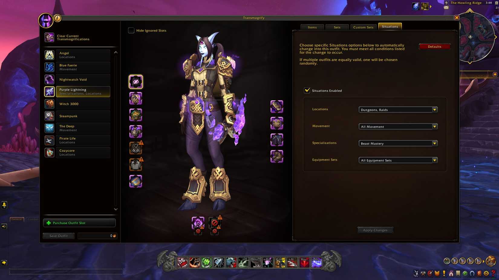 world of warcraft midnight pre expansion update transmog system interface