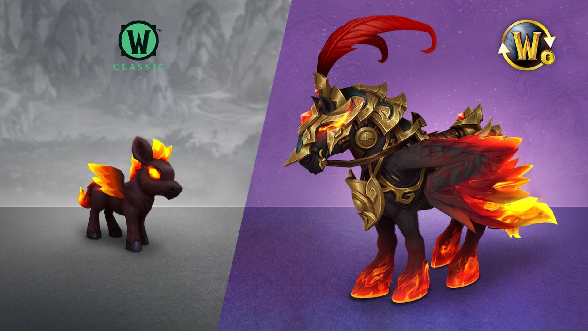 world of warcraft six month subscription offer scorching valor skyriding mount retail smoldering courage classic pet