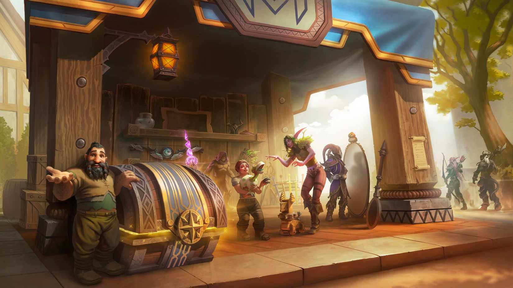 world of warcraft trading post alliance key art
