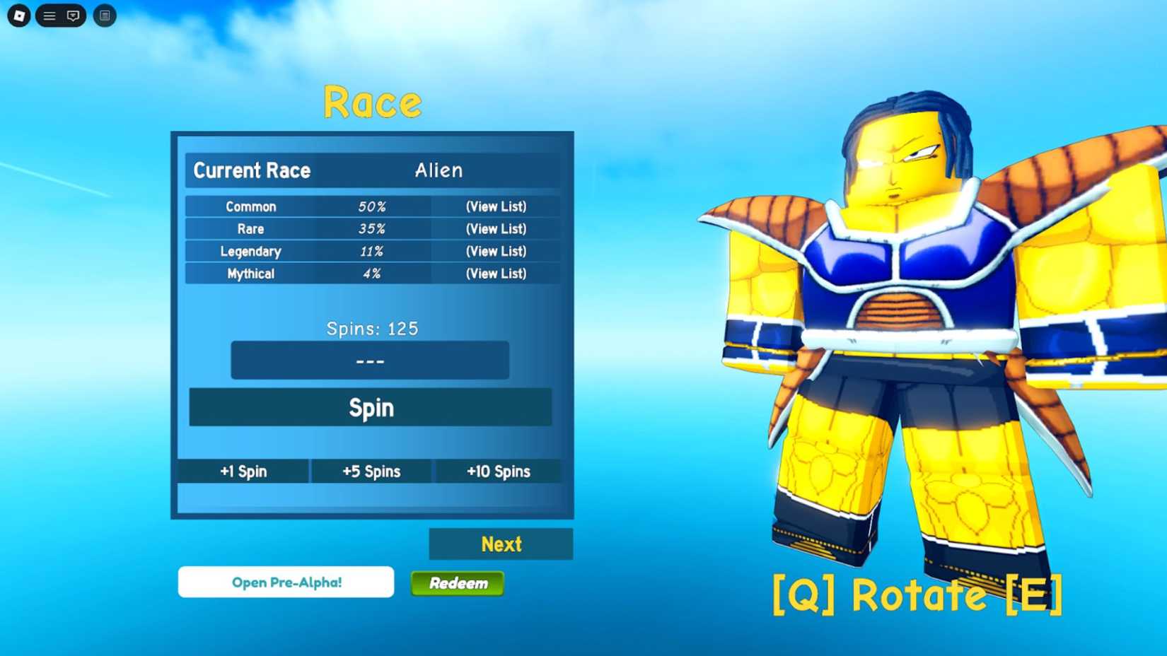 Z Universe the codes tab