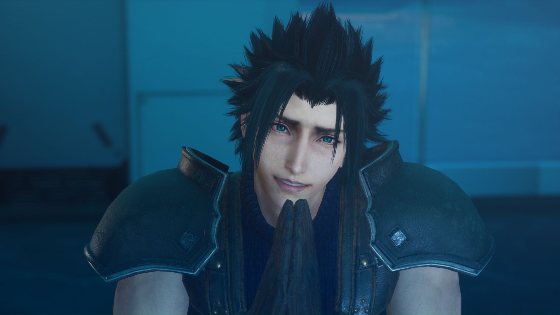 Zack praying in Crisis Core Final Fantasy 7