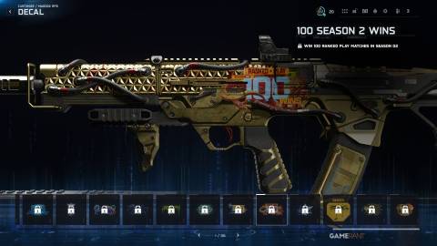 100 Season 2 Wins (Large Decal) - Warzone Ranked Play